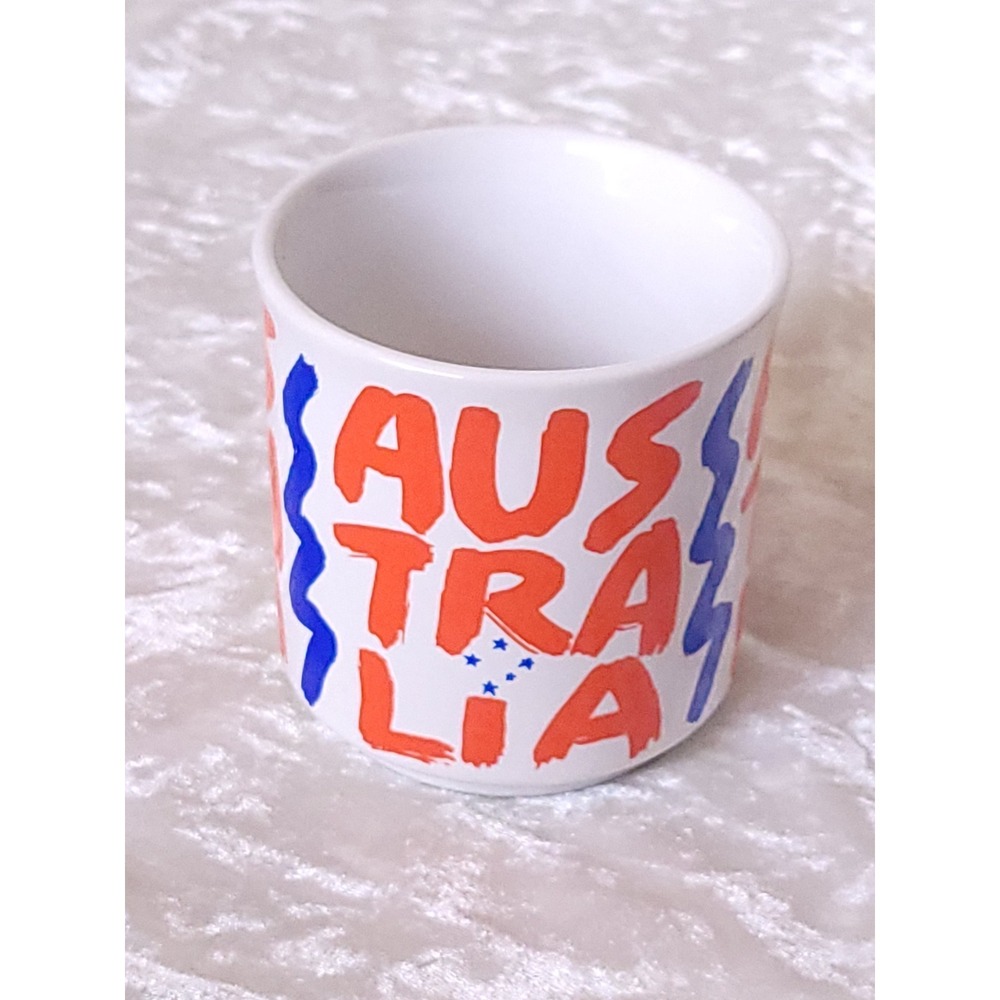 Vtg 1983 Australia Ken Done Coffee Mug Set Ink Group 80s Art Pottery 2pc orange - Picture 3 of 10